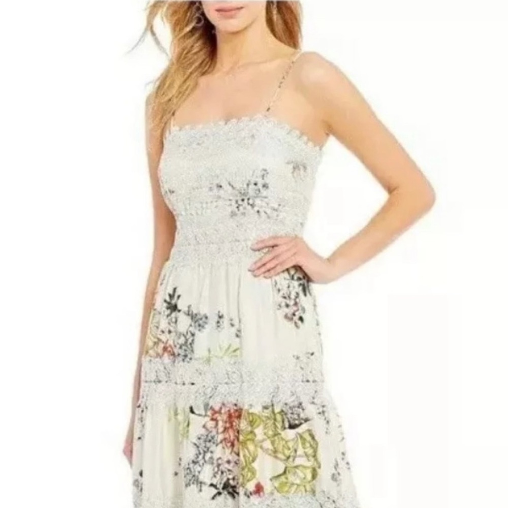 Antonio Melani Edia Sateen Floral Print A-Line Size 10 Festival dress - Picture 3 of 11